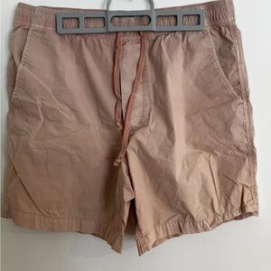 Casual Beige Drawstring Shorts